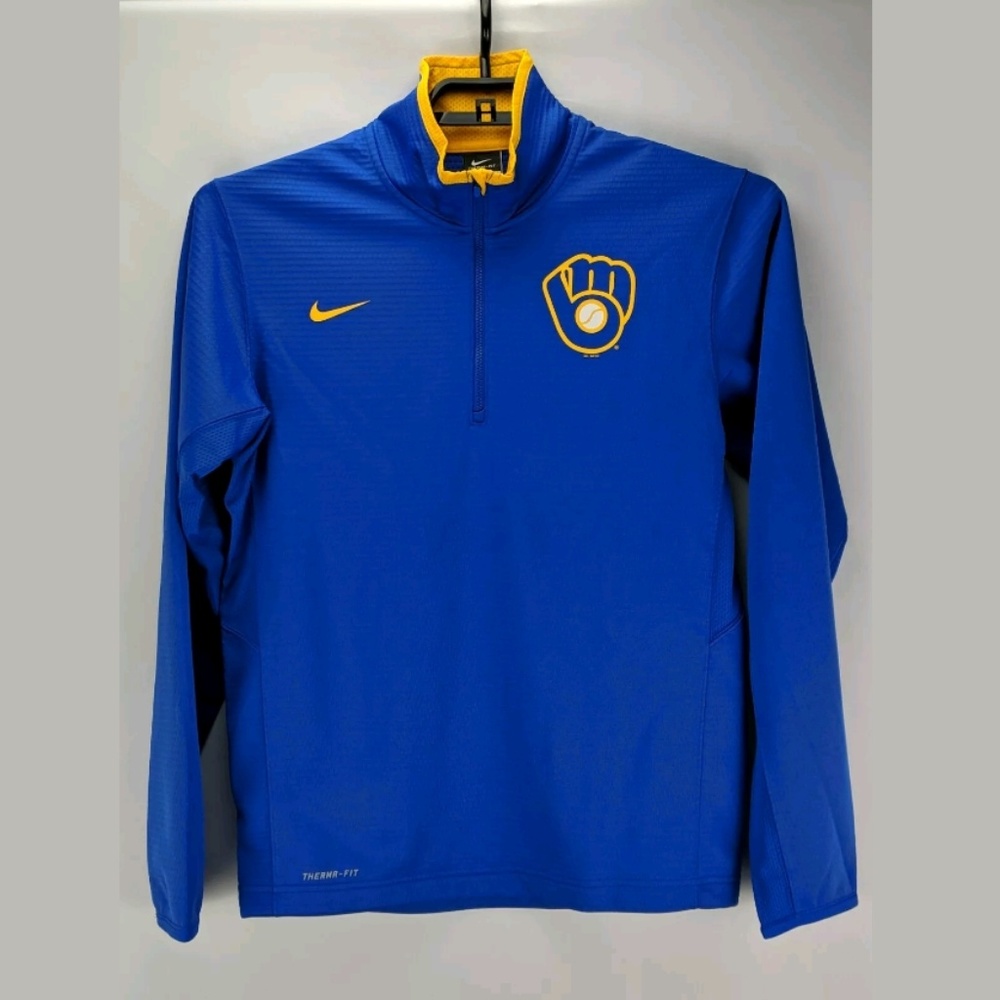 Nike ThermaFit Milwaukee Brewers 1/4 zip jacket